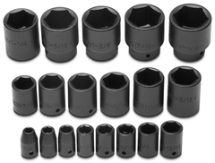 Proto® 1/2" Drive 19 Piece Impact Socket Set - 6 Point - Caliber Tooling