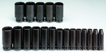 Proto® 1/2" Drive 19 Piece Deep Impact Socket Set - 6 Point - Caliber Tooling