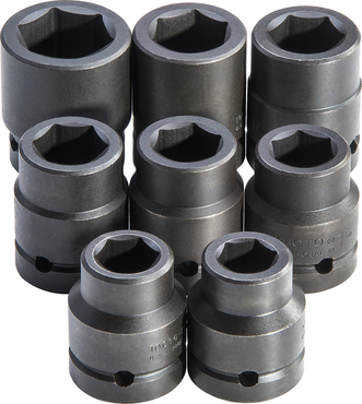 Proto® 1" Drive 8 Piece Impact Socket Set - 6 Point - Caliber Tooling