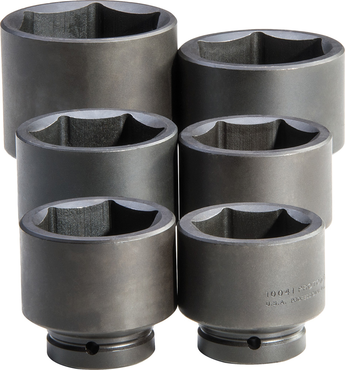 Proto® 1" Drive 6 Piece Impact Socket Set - 6 Point - Caliber Tooling