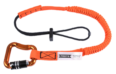 Proto® Elastic Lanyard With Triple Lock Carabiner - 15 lb. - Caliber Tooling