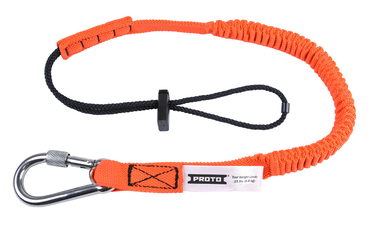 Proto® Elastic Lanyard With Screw Gate Carabiner - 15 lb. - Caliber Tooling