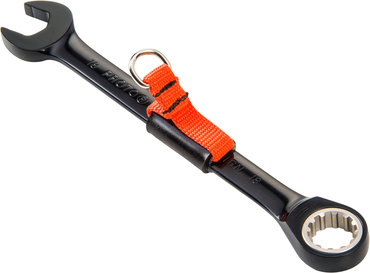 Proto® Tether-Ready Black Chrome Combination Non-Reversible Ratcheting Wrench 15 mm - Spline - Caliber Tooling