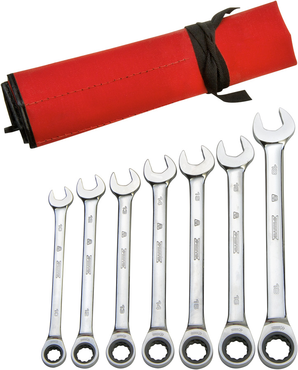 Proto® 7 Piece Full Polish Metric Ratcheting Wrench Set - 12 Point - Caliber Tooling