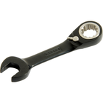 Proto® Black Chrome Combination Stubby Reversible Ratcheting Wrench 11/16" - Spline - Caliber Tooling