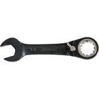 Proto® Black Chrome Combination Stubby Reversible Ratcheting Wrench 19 mm - Spline - Caliber Tooling