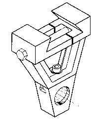 Right Angle Arbor Support for Vertical Milling Machine - Model #HR-OUT-BR-50 - Caliber Tooling