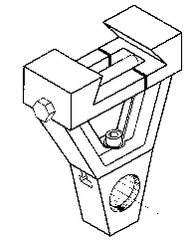 Right Angle Arbor Support for Vertical Milling Machine - Model #HR-OUT-WEL-45 - Caliber Tooling