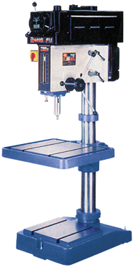 RF400V Variable Speed Floor Model Drill Press - 20'' Swing; 2HP, 3PH, 220V Motor - Caliber Tooling