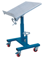 Tilting Work Table - 24 x 24'' 300 lb Capacity; 21-1/2 to 42" Service Range - Caliber Tooling