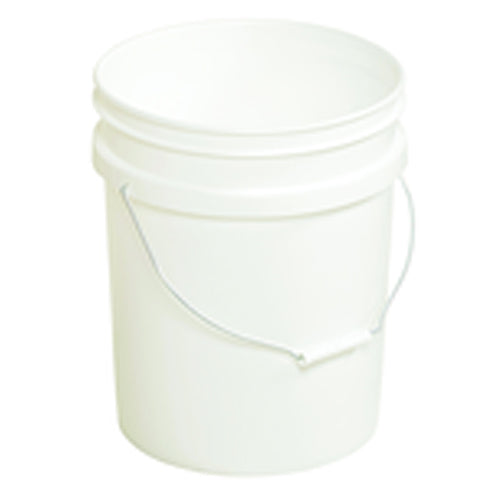 Plastic Pail - Model PAIL54PWS - White - Can be used with liquids up to 190°F - Caliber Tooling