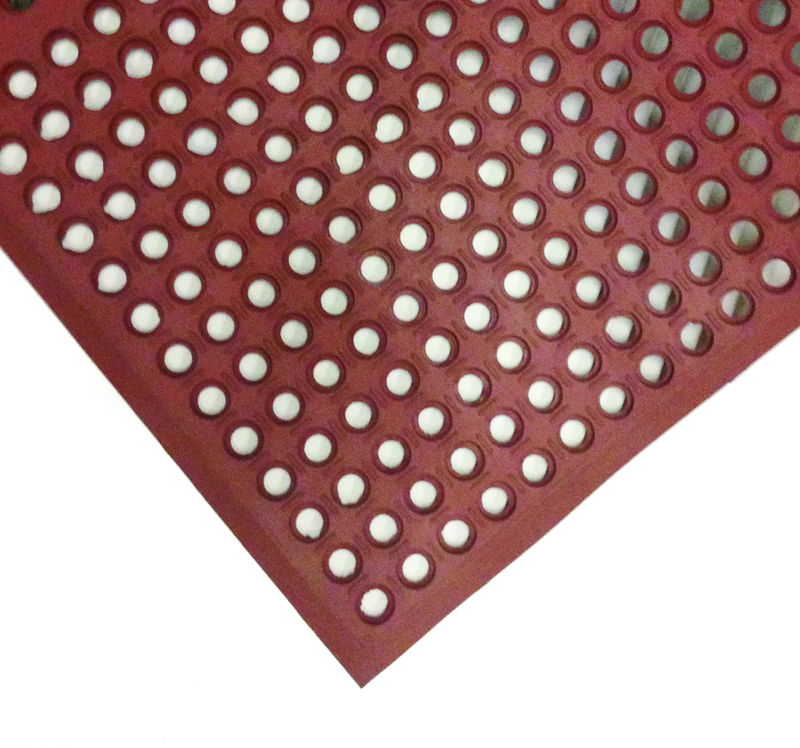 3' x 15' x 1/2" Thick Drainage MatÂ - Red - Caliber Tooling