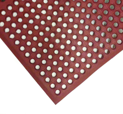 3' x 10' x 1/2" Thick Drainage MatÂ - Red - Caliber Tooling