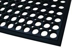 3' x 10' x 1/2" Thick Drainage MatÂ - Black - Grit Coated - Caliber Tooling