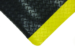 2' x 75' x 11/16" Thick Diamond Comfort Mat - Yellow/Black - Caliber Tooling