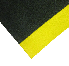 3' x 60' x 3/8" Safety Soft Comfot Mat - Yellow/Black - Caliber Tooling