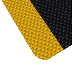 2' x 3' x 11/16" Thick Traction Anti Fatigue Mat - Yellow/Black - Caliber Tooling