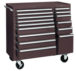 315X 15-Drawer Maintenance Cart - 35'' x 18'' x 39.38'' Brown - Caliber Tooling