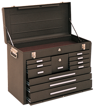 Journeyman 11-Drawer Chest - Model No.3611B Brown 18-7/8H x 12-1/8D x 26.75''W - Caliber Tooling