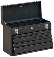 7-Drawer Apprentice Machinists' Chest - Model No.520B Brown 13.63H x 8.5D x 20.13''W - Caliber Tooling