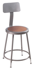 19" - 27" Adjustable Stool With Backrest - Caliber Tooling