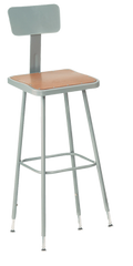 19 - 27" Adjustable Stool With Backrest - Caliber Tooling