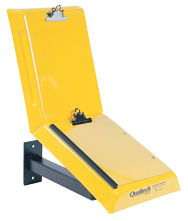 Yellow Wall Mount Data Control Workstand - Caliber Tooling