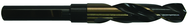 49/64" x 1/2" x 3" x 6" HSS - (M2) 118 Deg Split Point 3 Flat Gold & Black S & D Drill - Caliber Tooling