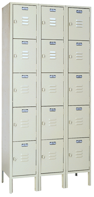 12 x 15 x 72'' (18 Openings) - 3 Wide 6 Tier Locker - Caliber Tooling