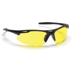 Safety Glasses - Amber Lens, Black Frame, Avante Style - Caliber Tooling