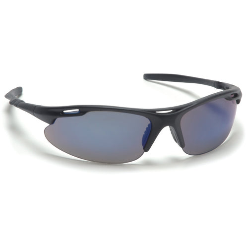 Safety Glasses - Blue Mirror Lens, Black Frame, Avante - Caliber Tooling