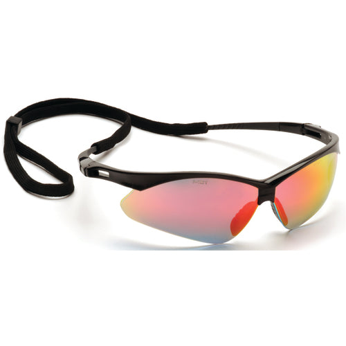 Safety Glasses - Black Frame, Ice Orange Mirror Lens - Caliber Tooling