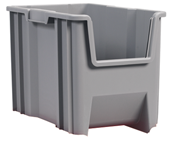 19 x 15-1/4 x 12'' - Gray Stak-N-Store Bin - Caliber Tooling