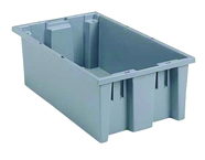 19-1/2 x 13-1/2 x 8'' - Gray Nest-Stack-Tote Box - Caliber Tooling