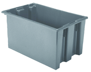 23-1/2 x 15-1/2 x 12'' - Gray Nest-Stack-Tote Box - Caliber Tooling