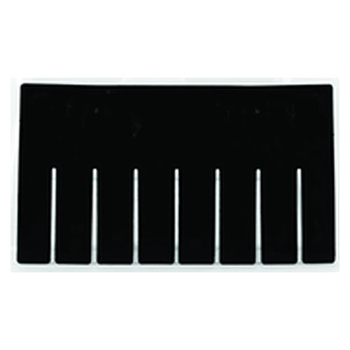 6-Pack - Black - Long Bin Dividers for use with Akro-Grid Container 33-166 - Caliber Tooling