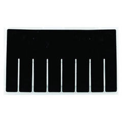 6-Pack - Black - Short Bin Dividers for use with Akro-Grid Container 33-166 - Caliber Tooling