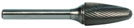 9.5mm EdgeHog Tree Shape Radius End Carbide Bur SF-3L6M-D Standard Alt Diamond (Double) 152mm Shk Lgth - Caliber Tooling