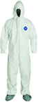 Tyvek® White Zip Up Coveralls w/ Attached Hood & Boots - 4XL (case of 25) - Caliber Tooling