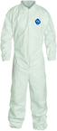 Tyvek® White Collared Zip Up Coveralls w/ Elastic Wrist & Ankles - 2XL (case of 25) - Caliber Tooling