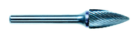 3/16 EdgeHog Tree Shape Pointed End Miniature Carbide Bur SG-53 Std Alt. Diamond(Double) - Caliber Tooling