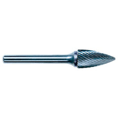 3mm EdgeHog Tree Shape Pointed End Miniature Carbide Bur SG-43M-D Std Alt Diamond (Double) - Caliber Tooling