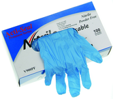 4 Mil Blue Powder Free Nitrile Gloves - Size Small (box of 100 gloves) - Caliber Tooling