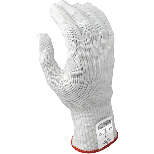 Cut resistant 10-gauge seamless knit HPPE w/Stainless Steel white ambidextrous ANSI CUT LEVEL 4/S - Caliber Tooling