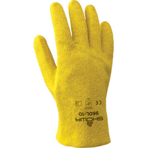 General purpose PVC fully coated yellow seam-free liner slip-on/small - Caliber Tooling