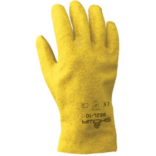 General purpose PVC fully coated yellow jersey liner slip-on/large - Caliber Tooling