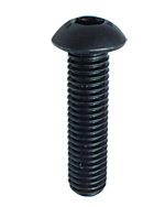 M3 - .50 x 6 - Black Finish Heat Treated Alloy Steel - Cap Screws - Button Head - Caliber Tooling