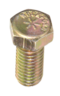 1/4-20 x 2 - Zinc / Yellow Plated Heat Treated Alloy Steel - Cap Screws - Hex - Caliber Tooling