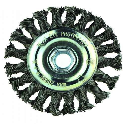 ‎4″X5/8-11 RADIAL BRUSH .020 WIRE - Caliber Tooling