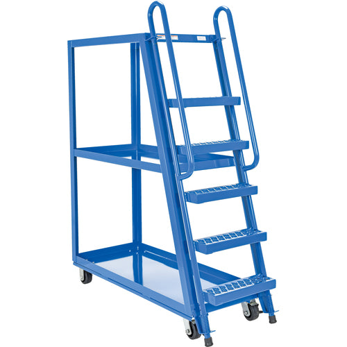 High Frame Cart 21.5 × 50.75Mold-On-Rubber - Exact Industrial Supply